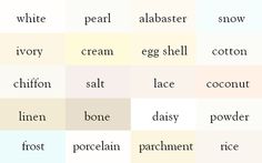 27 Best White Swatches Images In 2019 Productivity Wall The Colour Thesaurus White Http Ingridsnotes WordPress 2017