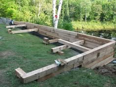 retaining walls wood - Google Search