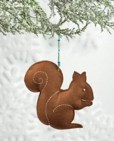 Squirrel Lady with Hat Animal Wooden Christmas Ornament 3 Inches