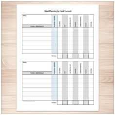 daily food planner