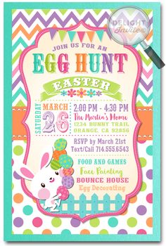 easter egg hunt flyer invitation poster template church school