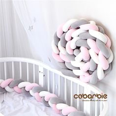 F-blue 185cm Baby Alligator Pillow Infant Bed Crib Fence Bumper Newborn Cradle Cushion Kids Room Decoration Toys Photo Props