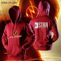 The FLASH hoody men comfortable jacket casual sweatshirt The Flash Clothes, Hero Clothes, Le Flash, Series Dc, Hoodies Men, Sweatshirts Hoodie, Thick Hoodies