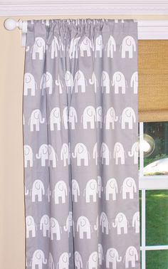 Elephant Curtains Nursery Baby S Room Tie Backs Grey Curtains Storm Gray D Elephant Premier Prints Fabric Two Drapery Panels 24 52 Rod Pocket