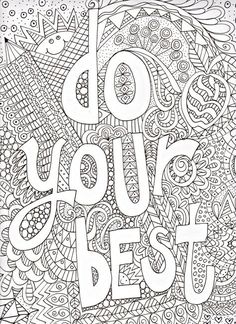 Motivational Poster Coloring Excellence Do Your Best Work