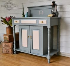 Cream Hall Table vintage hall table painted in mineral fusion paint 'homestead blue Cream Hall Table vintage hall table painted in mineral fusion paint 'homestead blue