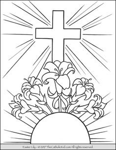 Easter Lily Coloring Page