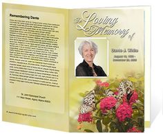 93 best memorial service images on pinterest brochure template
