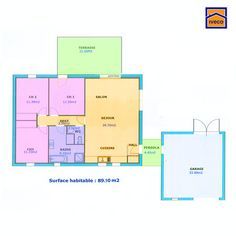 w3289 - plan de maison moderne plain-pied avec garage, espace à ... - Modele Plan Maison Plain Pied Gratuit w3289 - plan de maison moderne plain-pied avec garage, espace à ... - Modele Plan Maison Plain Pied Gratuit