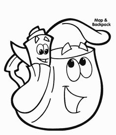Backpack And Map From Dora The Explorer Color Page Print Your Coloring Pages Free