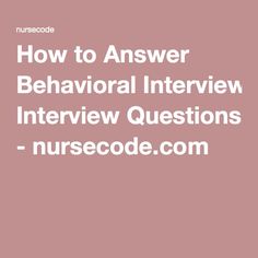 behavioral interview star