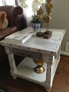 37 Best Rustic End Tables Images On Pinterest Furniture I Like This Lighter Color And Open Design Might Brighten Up The Living Room Kristy Doherty Koons Rustic End Tables