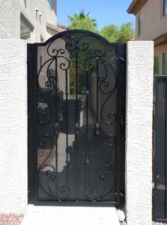 Solid Metal Gate With Curled Ironwork Detail This Reminds Me Of Corsica