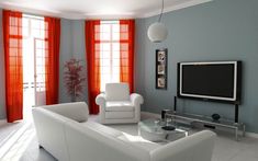 94 Best Kombinasi 2 Warna Cat Ruang Tamu Minimalis Sempit Modern Warna Cat Ruang Tamu Yang Sejuk Orange Curtains Bright Walls Window