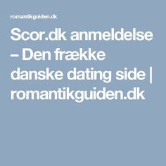 Bedste dating sider dk