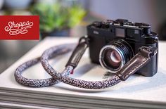 Red Thread Fits Fuji Black Braided Marine Rope Hand Camera Strap leica Etc