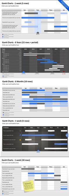 PowerPoint #Gantt Charts to plan weeks, months, and years in - graphs and charts templates PowerPoint #Gantt Charts to plan weeks, months, and years in - graphs and charts templates