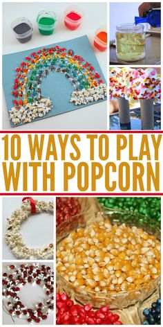 174 Best Popcorn Crafts Images In 2019 Xmas 10 Ways To Play With Popcorn Crafts Theme Sensory Activities
