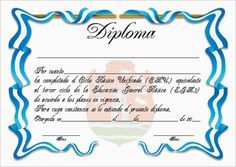 formato diploma de reconocimiento