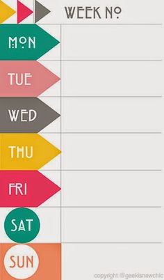 weekly planner template 2015