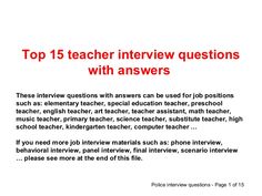 8 best teaching interview questions images teacher interviews job sample teacher interview questions and answers