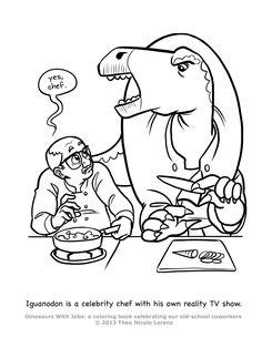 Coloring Dinosaurs With Jobs Free Pages Art Giveaway On Images Of Photo Albums Occupationss Printabl Dwj Intro Iguanodon