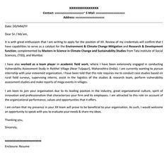 cover letter internships