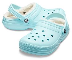 white with grey fuzzy crocs size men 7 women s 9 fuzzy crocs light blue