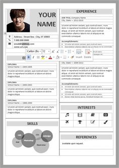 well organized table formatted and fully editable free resume template for word
