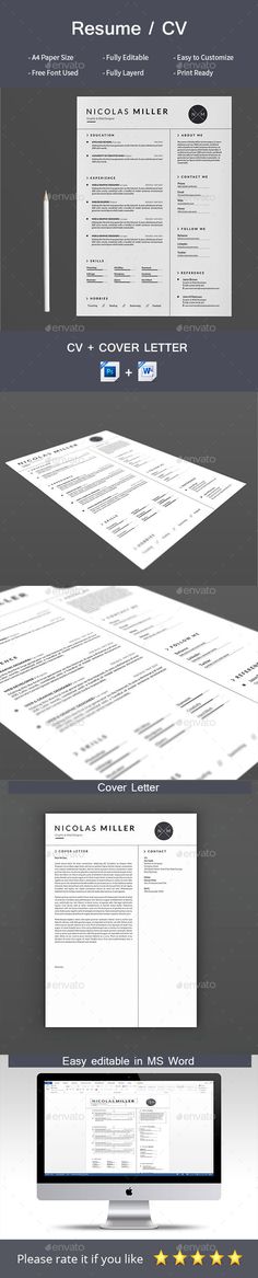 Clean Resume and Cover Letter - resume paper size Clean Resume and Cover Letter - resume paper size