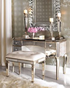 33 Best Vanity Decor Images Dressers Dressing Tables Makeup Vanities Horchow Claudia Mirrored Vanity Desk Seat Table