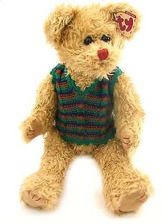 1992 4th Gen Ty Baby Curly Gold Teddy Bear Classic Plush VINTAGE