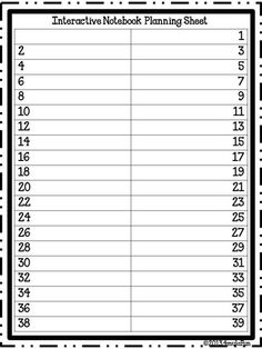 table of contents free template