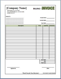 invoice templates printable free invoice templates free word