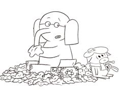 27 Awesome Image of Elephant And Piggie Coloring Pages