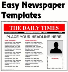 39 best newspaper template images in 2018 classroom setup