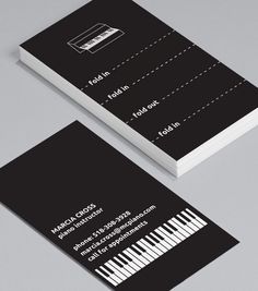 piano business card