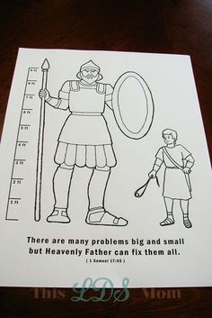Today We Talked About David And Goliath How Had Courage Description From Thisldsmom