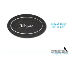 Printable spice jar labels round