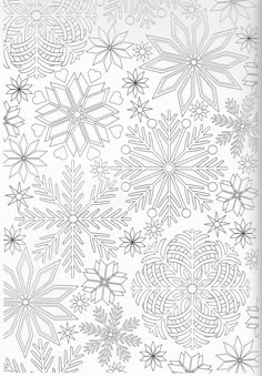 Scandinavian Coloring Book Pg 61 Snowflakes Template PrintableSnowflake