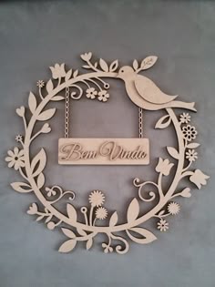 Navidad MDF en el signo de placa de corte láser de madera sin pintar en blanco forma de arte
