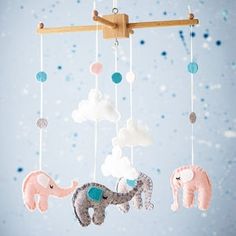 The 23 Best Handmade Baby Mobiles Uk Images On Pinterest Детские Baby Mobiles Nursery Elephant Cot Mobile Handmade Gifts For Gift Bags New Products