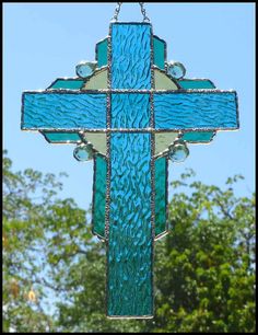 Communion Religious Gift Wrapping Available Sun Catcher window decoration Stained Glass Cross Host Baptism Wafer