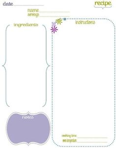 recipe writing frames and printable page borders ks1 ks2 sparklebox
