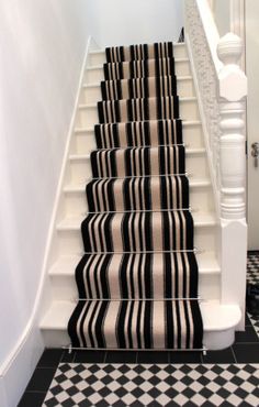 The 23 Best Black White Stripe Stair Carpet As Runner Images On Decoration Patterned Stair Runner Carpet Runners For Extra Long Rug By The Foot Hallway Best