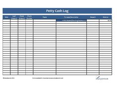 petty cash form excel