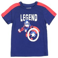 Marvel Boys Pixel Heroes T-Shirt New Blue Captain America Spiderman Hulk