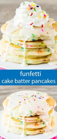 Funfetti Pancakes Birthday Recipe Easy Breakfast Cake Batter