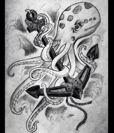 gallery for realistic octopus drawing beautiful pinterest tattoo