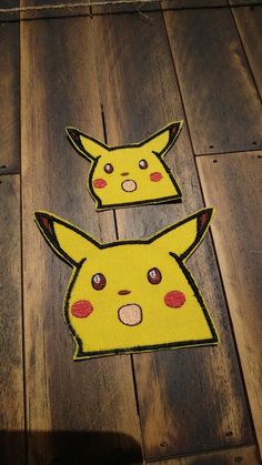 Iron On Cloth Applique 2.50/" X 3.00/" Pikachu Patch Pokemon Sew